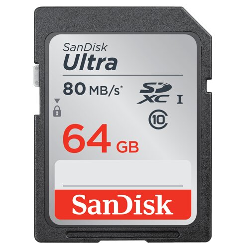 Sandisk SDXC 64GB Ultra 80MB/s Class 10 UHS-I memorijska kartica Slike