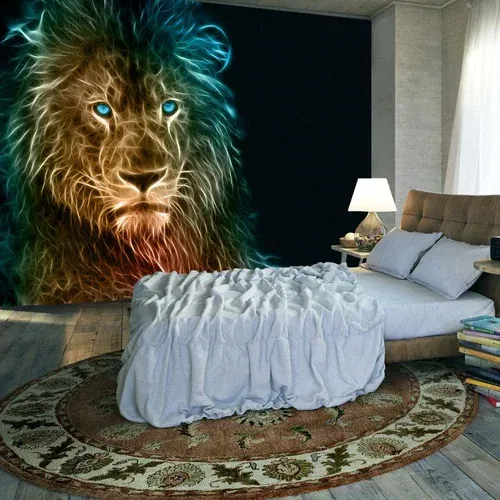  Samoljepljiva foto tapeta - Abstract lion 245x175