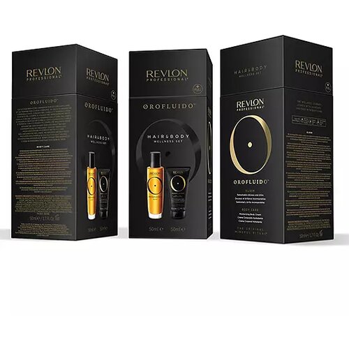 Orofluido,Revlon Professional OROFLUIDO™ hair and body gift set original elixir + body cream Slike