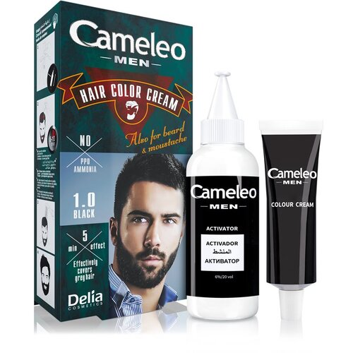 Delia Cosmetics Cameleo Men barva za lase odtenek 1.0 Black 30 ml Cene