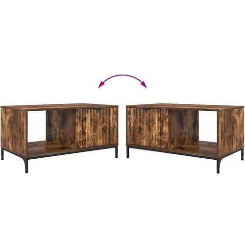 VidaXL Stolić za kavu Dimljeni hrast 90 x 49 x 46 cm Konstruirano drvo Slike