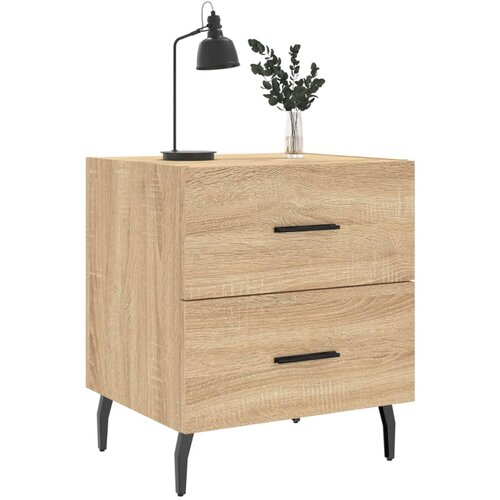  Noćni ormarići 2 kom boja hrasta 40x35x47,5cm konstruirano drvo Slike