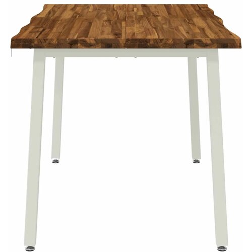  140 x 70 x 75 cm Čvrsto drvo akacije Prirodna i bijela - Prirodna i bijela 140 x 70 x 75 cm Živi rub Slike