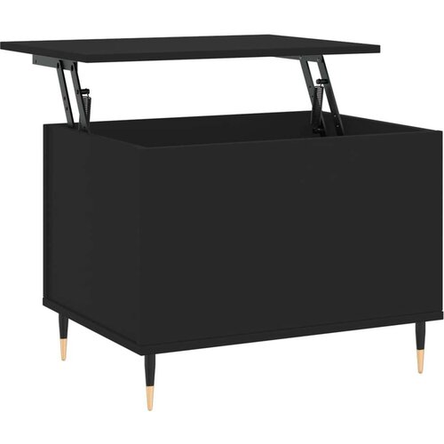  Stolić za kavu crni 60 x 44 5 x 45 cm od konstruiranog drva Slike