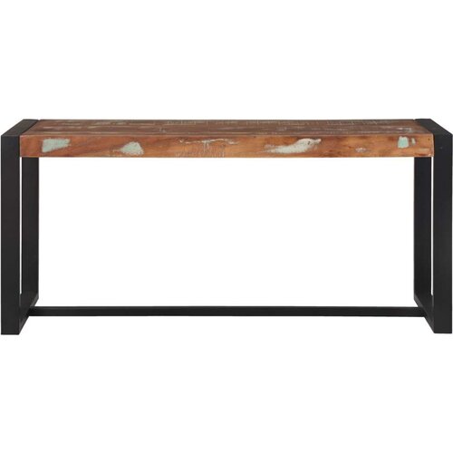 Klupa Vi&amp;scaron;ebojna Masivno obnovljeno drvo 100 x 35 x 45 cm Slike