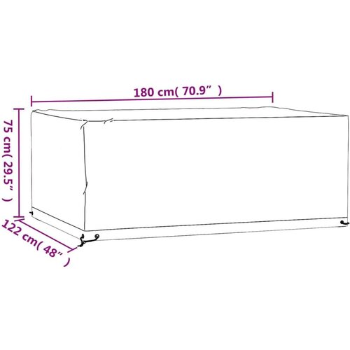  Navlake za vrtni namje&amp;scaron;taj 2 kom 180 x 122 x 75 cm pravokutne Slike