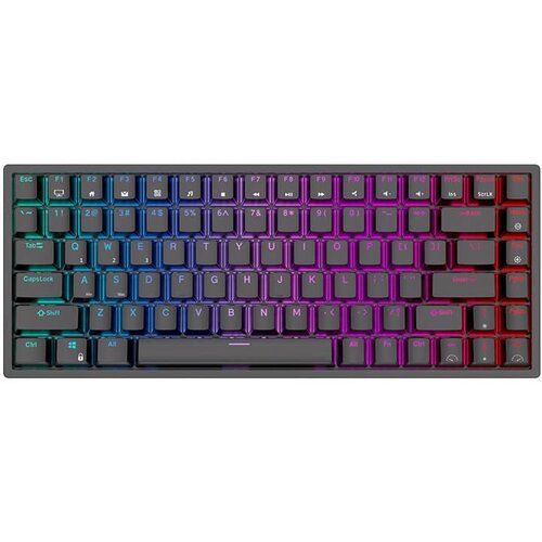 Royal kludge RK84 rgb bežična mehanička tipkovnica, smeđi prekidači, crna, uk layout Slike
