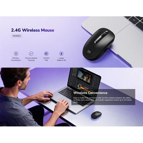 Cudy MS9922 2.4G bezicni mis dpi 1000 3 buttons Cene