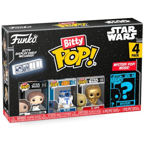 Funko Blister 4 figures Bitty POP Sar Wars Leia Cene