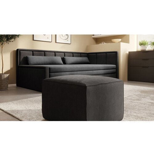 ELTAP Tamno siva sklopiva/s prostorom za odlaganje sofa od &amp;scaron;enila 214 cm Fulgeo &amp;ndash; Slike