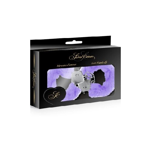  metalne lisice sa krznom | sweet caress lila Cene