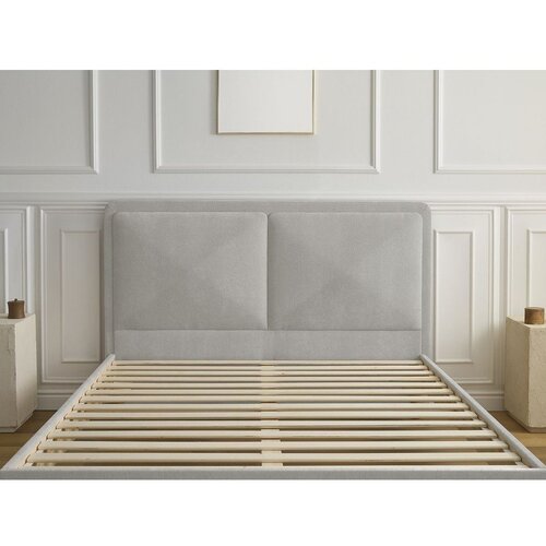 Bobochic Paris Siva oblazinjena oblazinjena zakonska postelja z letvenim dnom 140x190 cm Mara &amp;ndash; Slike