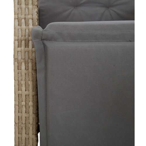  9-dijelni vrtni blagovaonski set od poliratana s jastucima bež 200 cm table length Slike