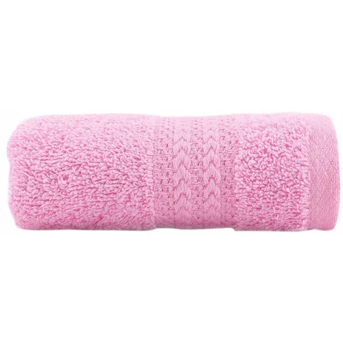 HOBBY Rožnata brisača iz čistega bombaža Sunny, 30 x 50 cm