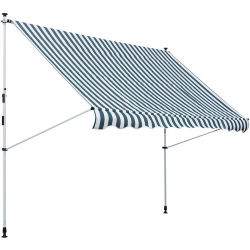 Outsunny markiza z ročaji, teleskopskim kovinskim okvirjem in poliestrskim senčnikom 300x150cm, (20744469) Cene