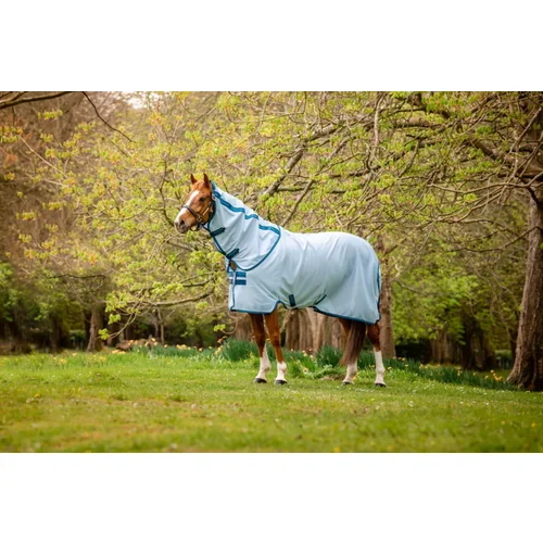 Horseware Ireland Pregrinjalo Amigo Bug Rug, Azure Blue/Navy & Electric Blue - 130 cm