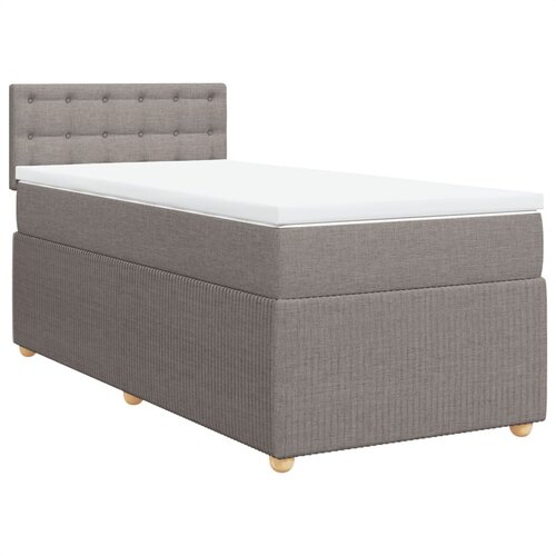 vidaXL Box spring postelja z vzmetnico taupe 90x190 cm blago, (21291714) Cene