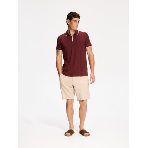 Reserved Slim polo-majica - boja kestena Cijene