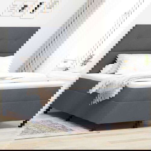  Okvir kreveta s madracem i LED-om tamno siva 120x190 cm bar&amp;scaron;un Slike