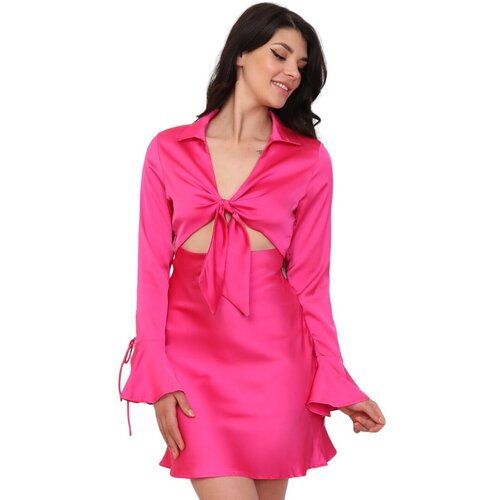 La Modeuse Kratke obleke 71145_P166947 Rožnata Cene