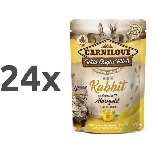 Carnilove cat wmm adult - kunec &amp;amp; ognjič, 85 g 24 x 85 g Slike