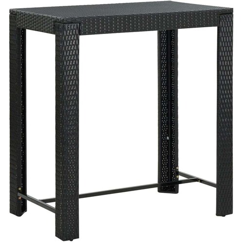 VidaXL vrtni barski stol crni 100 x 60,5 x 110,5 cm od poliratana Slike