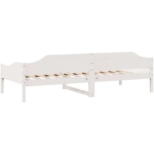 VidaXL Okvir kreveta bez madraca bijeli 90 x 190 cm masivna borovina Slike