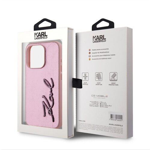 Karl Lagerfeld iPhone 15 Pro Max Ovitek za telefon Roza Slike