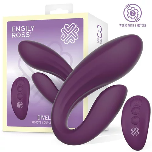 ENGILY ROSS Divel Couples Toy with Remote Purple
