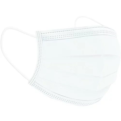 10x Higijenska zaštitna maska ​​za odrasle - 3 sloja bijela u zip vrećici