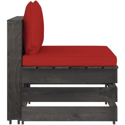 Maison Chic Sekcijski sredinski kavč - Sofa - Kanape z blazinami siv impregniran les, (21726943) Cene