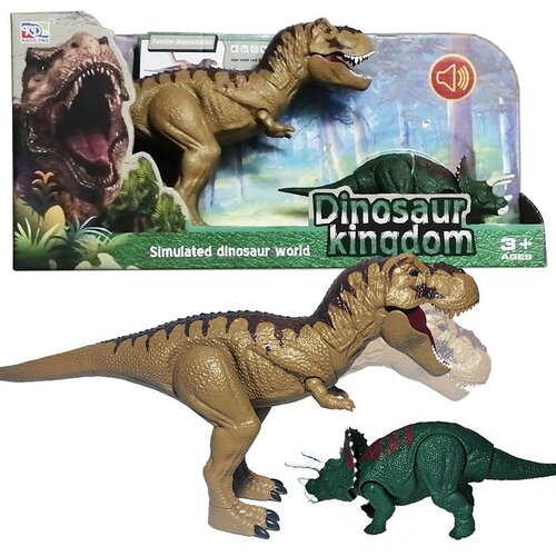  Set figura dinosaurusa T-Rex i Triceratops sa zvukom i svetlom Slike