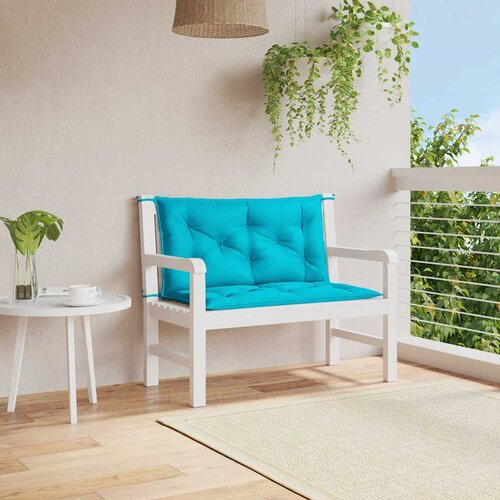 Jastuci za vrtnu klupu 2 kom tirkizni 100x50x7 cm od tkanine Cene