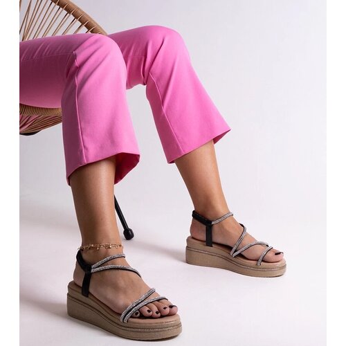 D/CEO Black sandals on a block heel Millo Cene