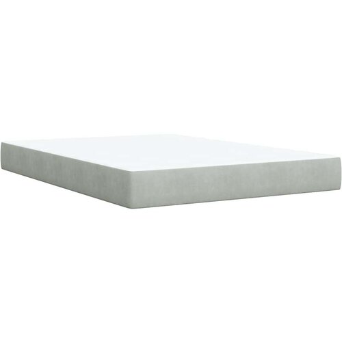 vidaXL Box spring postelja z vzmetnico svetlo siv 140x190 cm žamet Cene