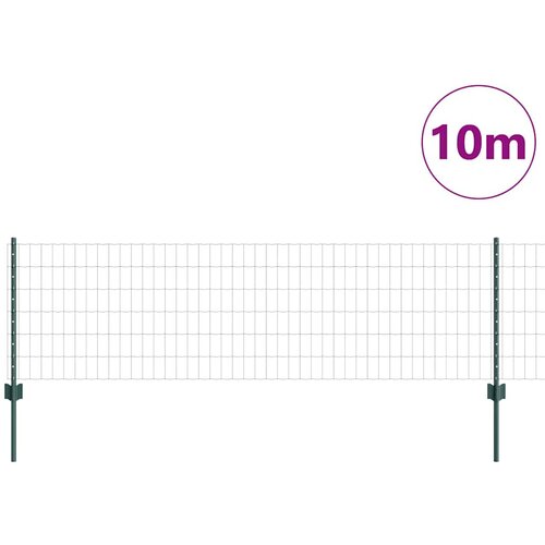 Euro ograda s postom 10 x 0,6 m Čelik premazan PVC-om Zelena Slike
