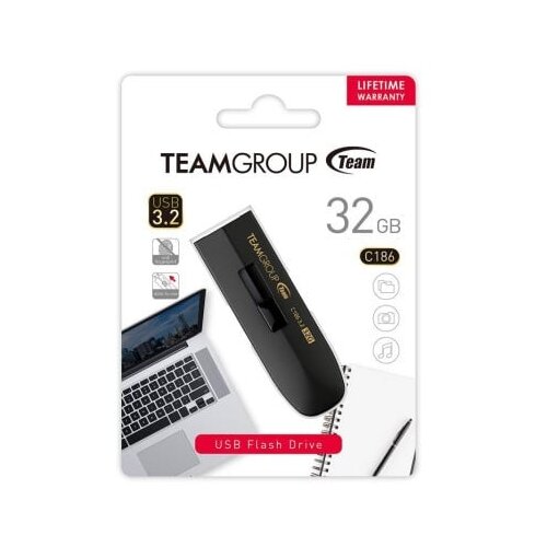 Team Group 32GB C186 USB 3.1 BLACK TC186332GB01 usb memorija Cene