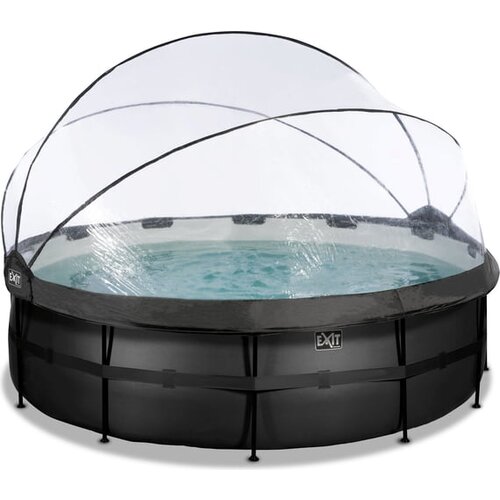 EXIT Toys Frame Pool Ø 450 x 122 cm uklj. sustav pješčanog filtera, pokrov i ljestve - Black Leather Style Cijene