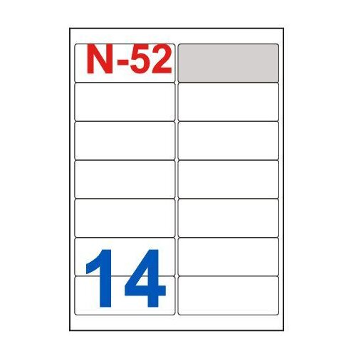 NANO Etikete za laserske i ink-jet pisače , N-52, 99,1x38,1 mm, 100/1 Slike