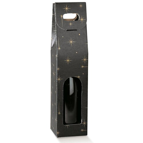  Kutija kartonska crna zvezdice 1 boca sa ručkom -38913 Cene