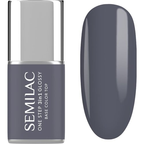 Semilac One Step 3in1 Glossy gel lak za nokte nijansa 185 Stone Grey 7 ml Slike