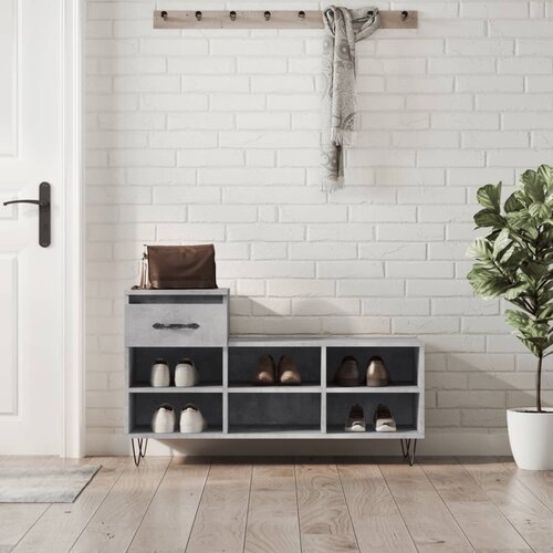 vidaXL Ormarić za cipele boja betona 102x36x60 cm konstruirano drvo Cijene