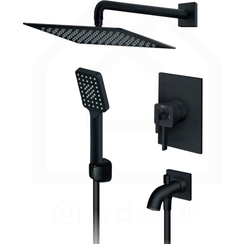 Rosan Thermo S2 Black ugradna baterija za tuš kadu sa zidnim i ručnim tušem 2T31701B Cene