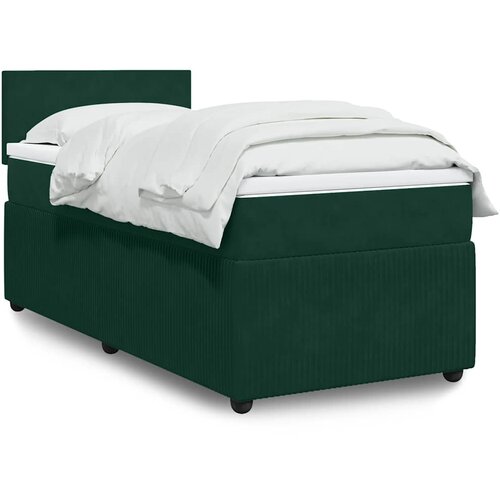 Box spring krevet s madracem tamnozeleni 80 x 200 cm bar&amp;scaron;unasti Slike