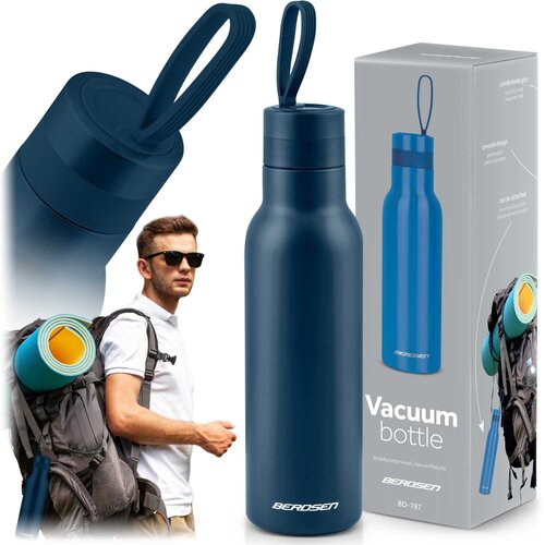 Berdsen 500ml Vacuum Flask - Navy Blue Thermos for Hot & Cold Drinks, (21740602) Cene