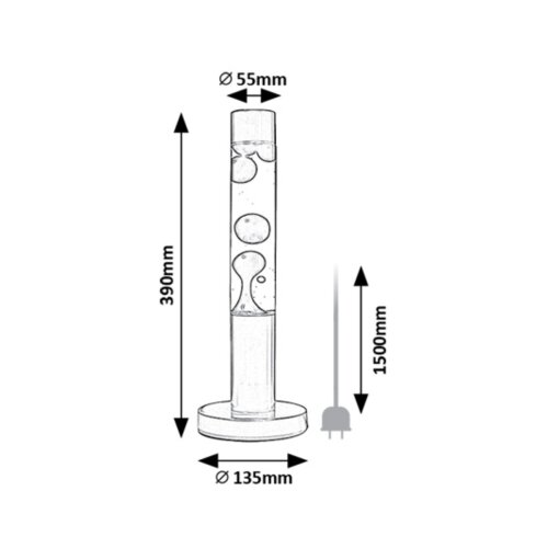 Rabalux stona lampa Lavastic, LED, 25W, 3000K, 39cm, Crno-crvena Slike