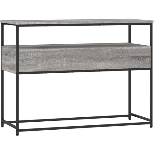  Konzolni stol siva boja hrasta 100x40x75 cm konstruirano drvo Slike