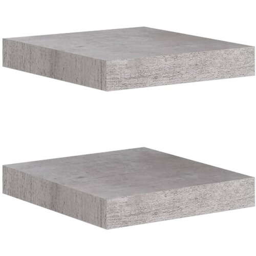 Maison Chic 2 kosi Stenske Police - Viseče police betonsko sive 23x23,5x3,8 cm MDF, (21793573) Slike