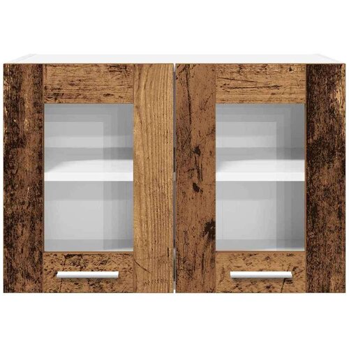  Viseći ormarić s policom Riga 2 pcs Staro drvo 60 x 31 x 40 cm Slike