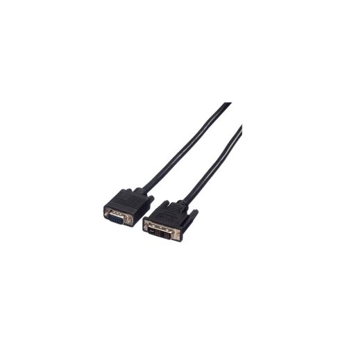 Value VGA / DVI priključni kabel VGA 15-polni utikač, DVI-A 12+5-polni utikač 5.00 m crna 11.99.5449 mogućnost vijčanog Cijene